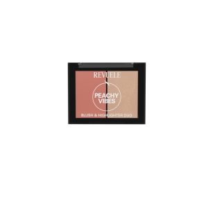 REVUELE PEACHY VIBES BLUSH & HIGHLIGHTER DUO PEACHY VIBES, 8g