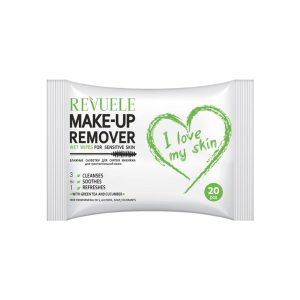 Revuele Wet wipes MAKE-UP REMOVER I LOVE MY SKIN for Sensitive skin with green tea and cucumber